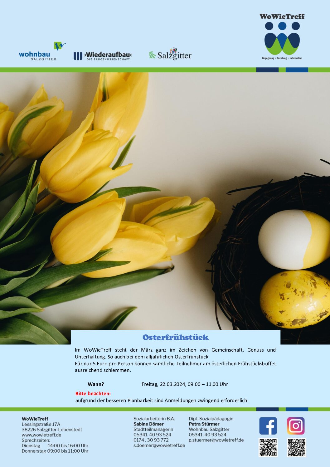 Das Buffet ist angerichtet – Nachrückerliste des Osterfrühstücks ...